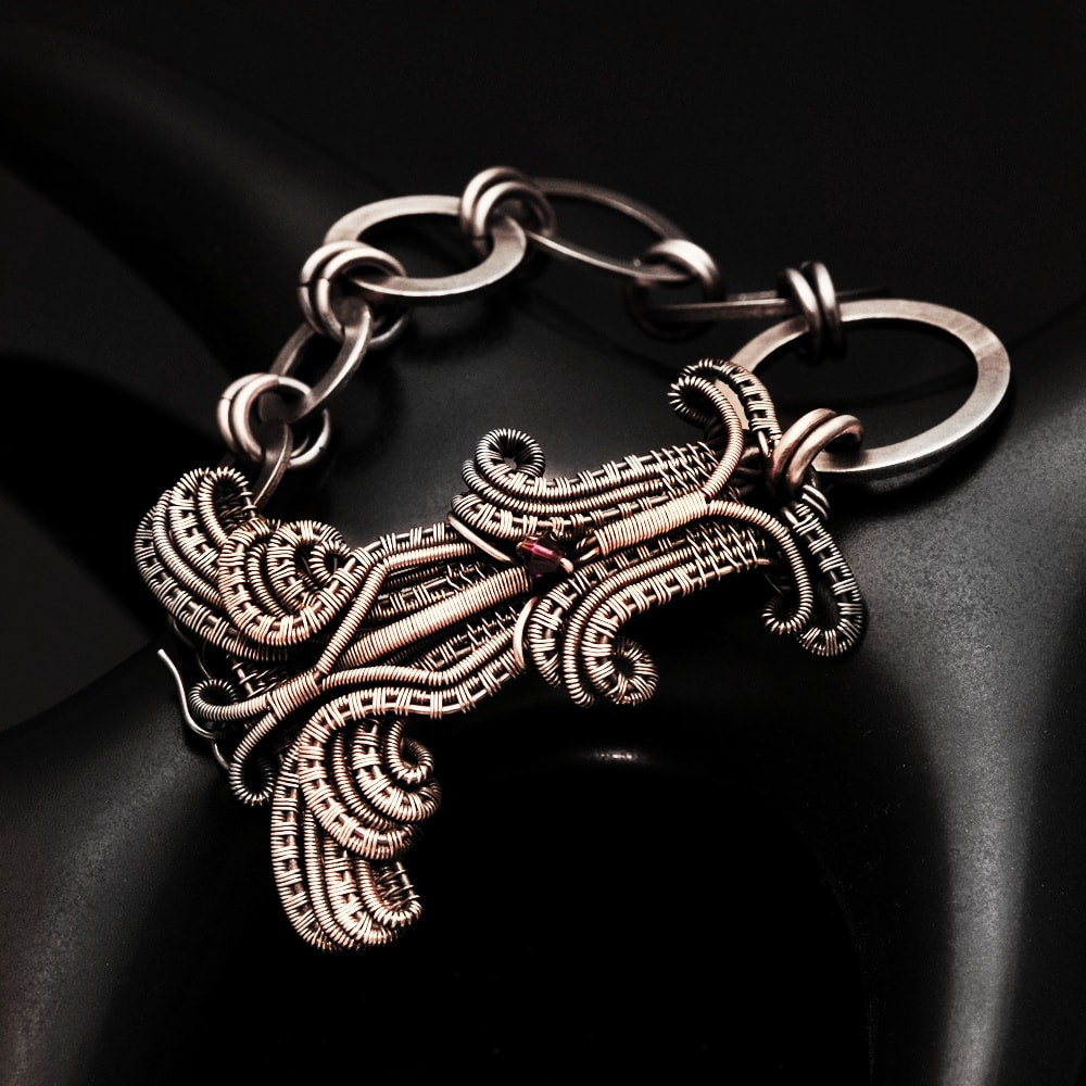 Amethyst Copper Bracelet | Purple Stone | Simple Graces Jewelry